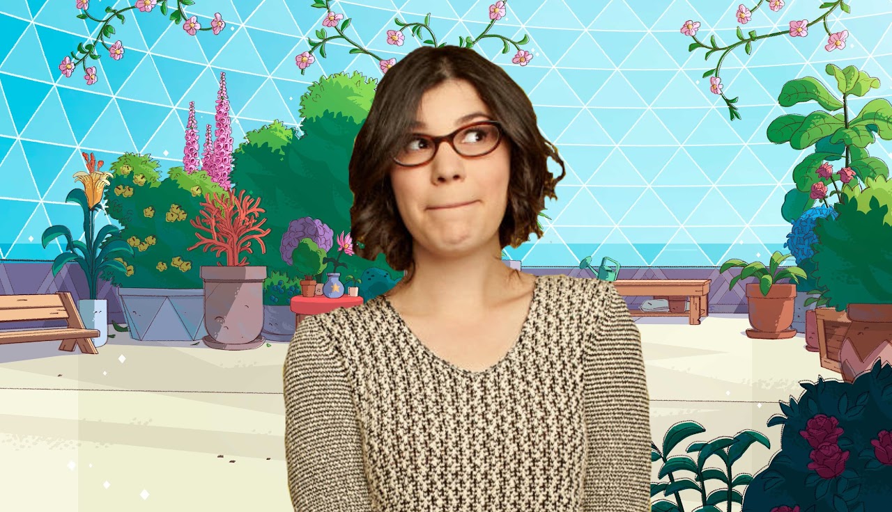 A layer masked image of Rebecca Sugar.