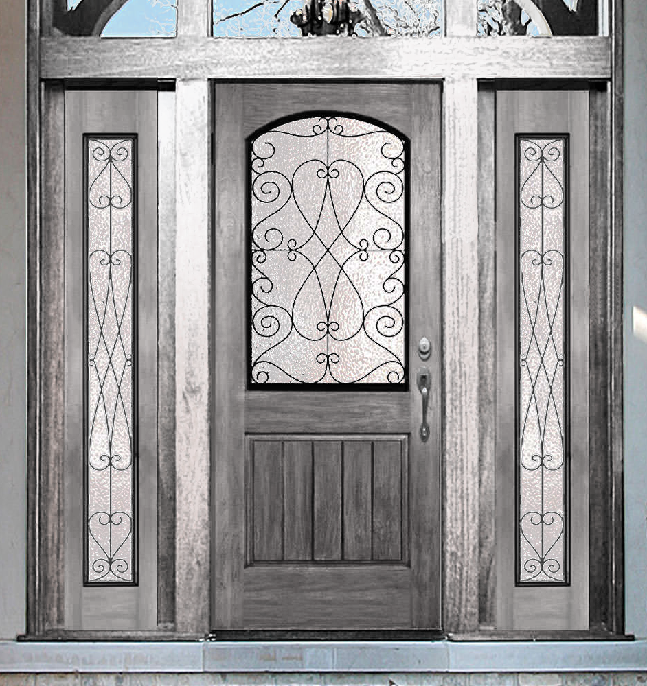A gray modern door