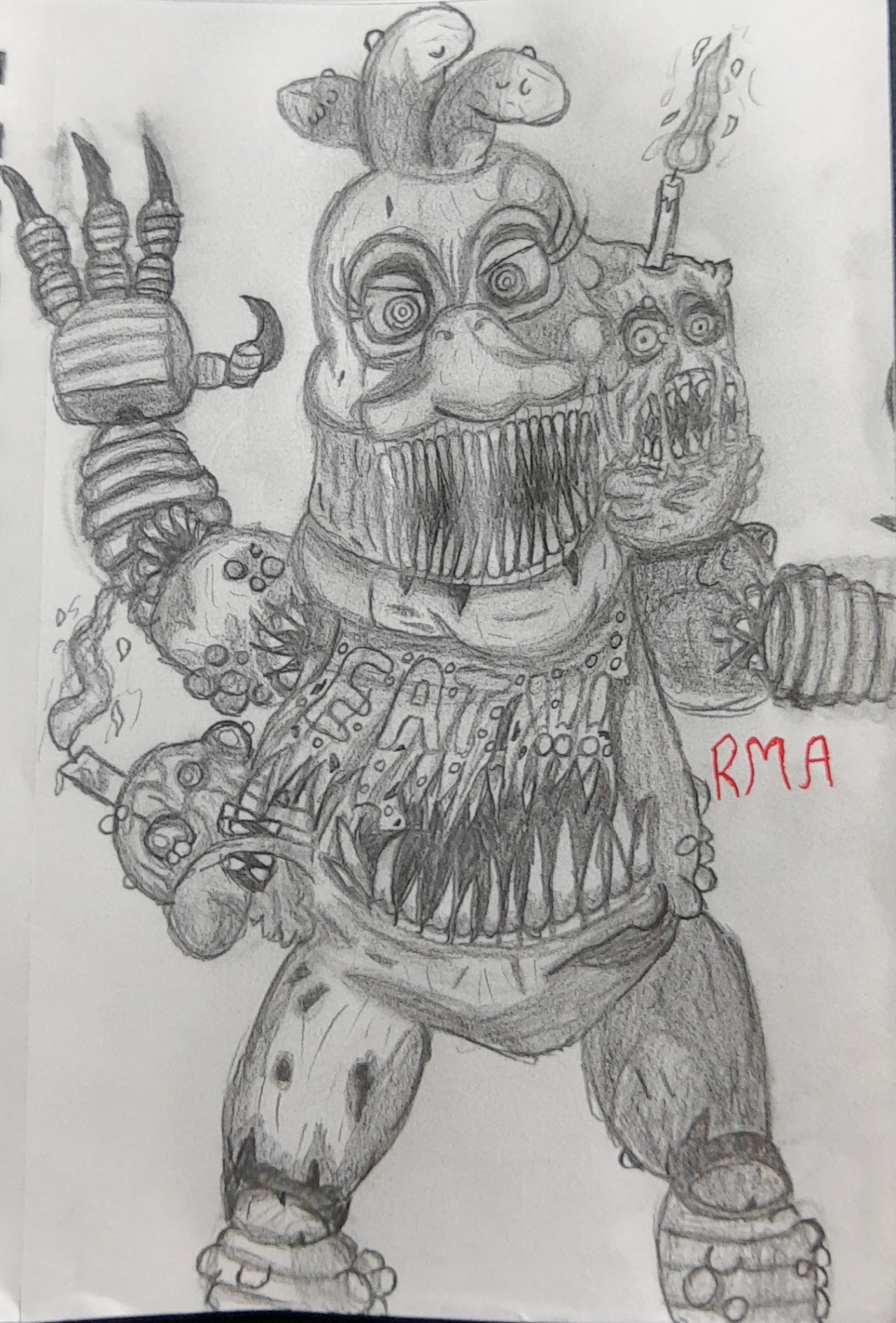 Artwork of Twisted Chica, drawn in 2020