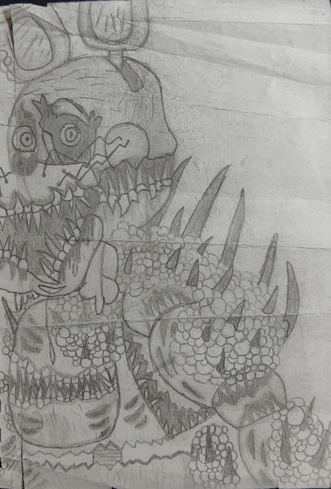 Artwork of fan-designed Twisted Toy Bonnie, drawn in 2019
