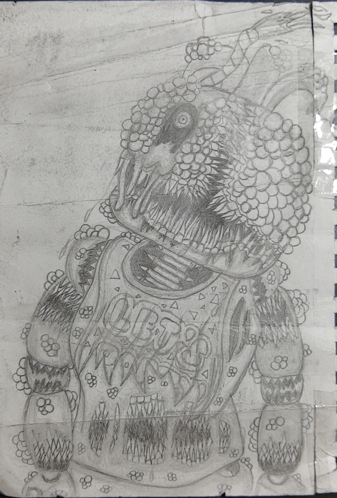 Artwork of fan-designed Twisted Toy Chica, drawn in 2019